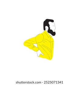 vector illustration of a person suffering from back pain