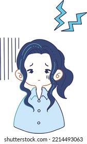 Ilustración vectorial de una persona que padece una enfermedad