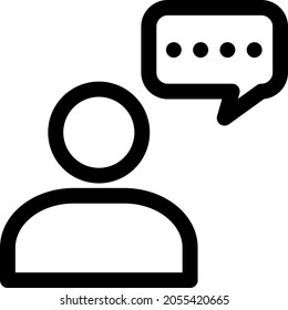 Vector illustration of a person who loses words