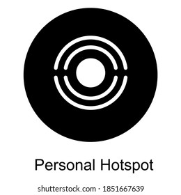 Vector Illustration Of Personal Hotspot Icon. For The Notification Bar.