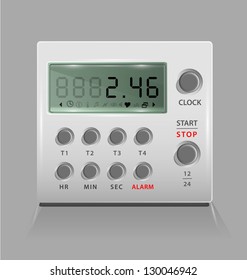 Vector illustration of the personal portable digital timer
