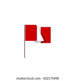 vector illustration.  Peru flag
