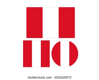 vector illustration of Peru flags