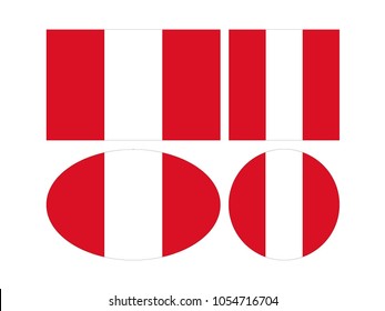 vector illustration of Peru flags