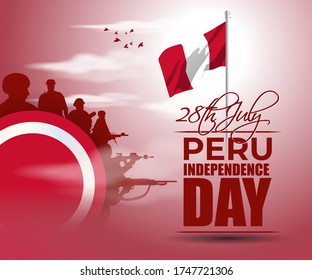 ilustración vectorial para el día de la independencia del perú -28 de julio