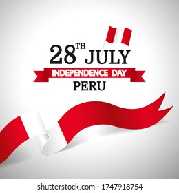 Vector Illustration of Peru Independence Day.
