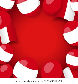 Vector Illustration of Peru Independence Day. Background with flag, balloons.
