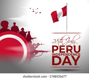 vector illustration for peru independence day -28th july
