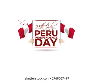 vector illustration for peru independence day -28th july