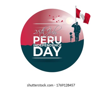 vector illustration for peru independence day -28th july