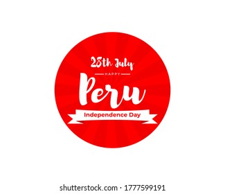 vector illustration for Peru independence day sticker 