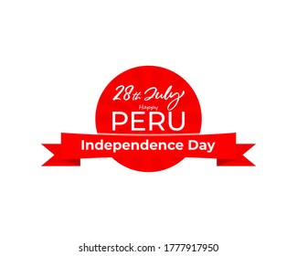 vector illustration for Peru independence day sticker 