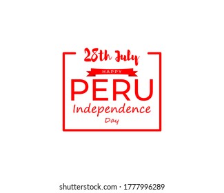 vector illustration for Peru independence day sticker 