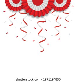 Vector Illustration of Peru Independence Day. Cockade national symbol of Peru.
