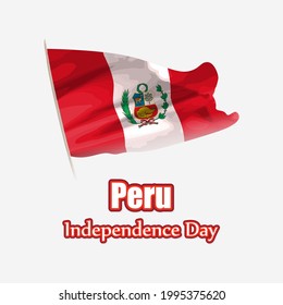 vector illustration for Peru independence day