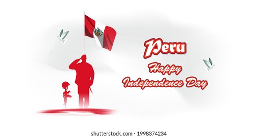 vector illustration for Peru independence day
