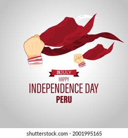 ilustración vectorial del día de la independencia del Perú