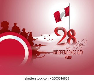 vector illustration for Peru independence day
