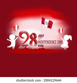 vector illustration for Peru independence day