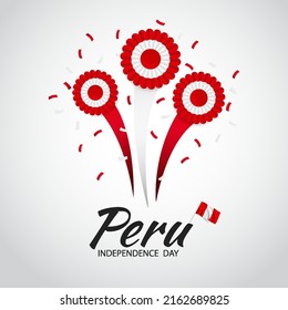 Vector Illustration of Peru Independence Day. 
