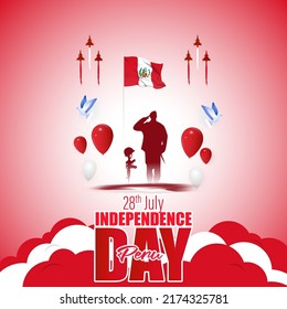 Vector illustration for Peru Independence Day