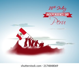 Vector illustration for Peru Independence Day