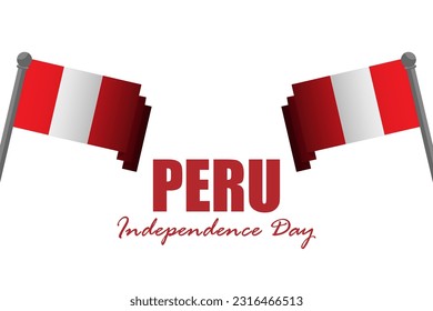 Ilustración vectorial del Día de la Independencia de Perú. día de celebración de perú, feriado