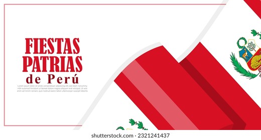 Vector illustration of Peru Independence Day 28 July social media story feed mockup template