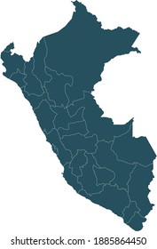 vector illustration of Peru map