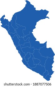 vector illustration of Peru map