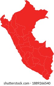 vector illustration of Peru map
