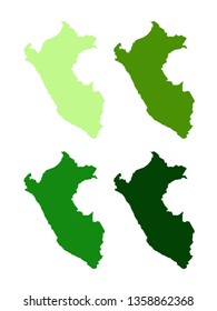 vector illustration of Peru maps