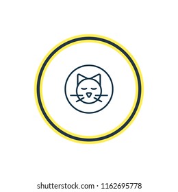 Vector illustration of pet allowed icon line. Beautiful tourism element also can be used as kitty icon element.
