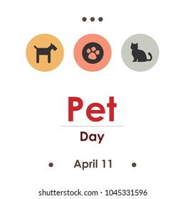 vector illustration for pet day in April