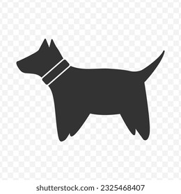 Vector illustration of pet icon in dark color and transparent background(PNG).