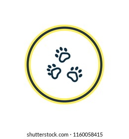 Vector illustration of pet icon line. Beautiful animal element also can be used as paw icon element.