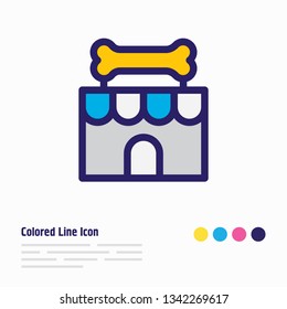 Vector illustration of pet shop icon colored line. Beautiful pet element also can be used as veterinary icon element.