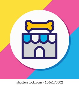 Vector illustration of pet shop icon colored line. Beautiful fauna element also can be used as veterinary icon element.