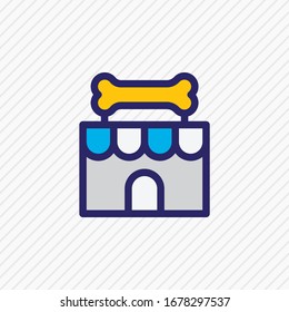 Vector illustration of pet shop icon colored line. Beautiful animal element also can be used as veterinary icon element.