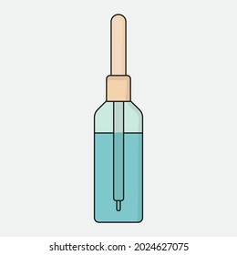 Vector illustration of petit jar outline and color on a white background.