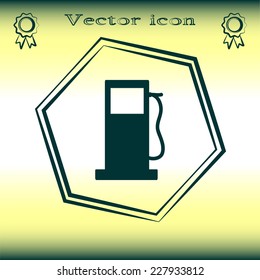 Vector illustration of a petrol station 