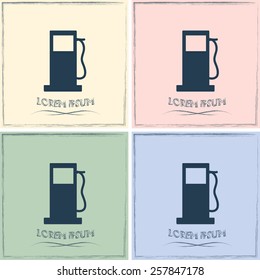 Vector illustration of a petrol station 