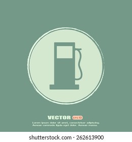 Vector illustration of a petrol station 