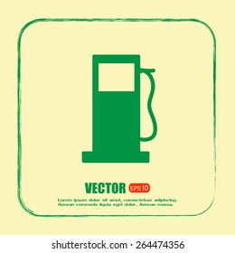 Vector illustration of a petrol station 