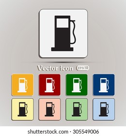 Vector illustration of a petrol station 
