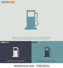 Vector illustration of a petrol station 