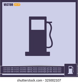 Vector illustration of a petrol station 