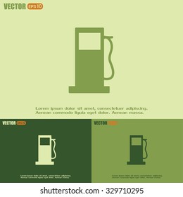 Vector illustration of a petrol station 