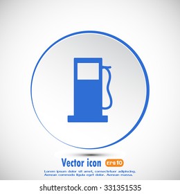 Vector illustration of a petrol station 