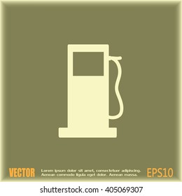 Vector illustration of a petrol station 